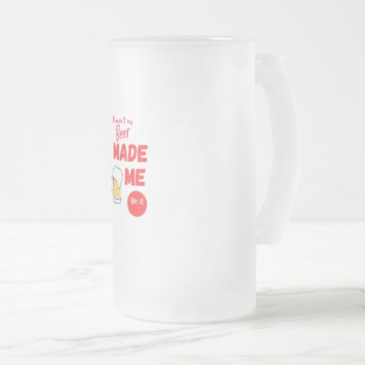 Off Duty Funny Vaderdag Bier Matglas Bierpul (Voorkant rechts)