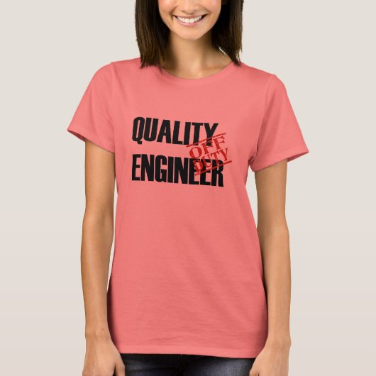 OFF DUTY KWALITEIT ENGINEER T-SHIRT (Voorkant)