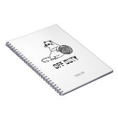 Off Duty Lazy Cat - Cute and Funny Bored Cat Two-T Notitieboek (Rechterzijde)