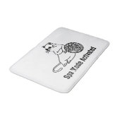 Off Duty Lazy Cat. Funny Spa Mode Activated Badmat (Gekanteld)