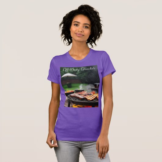 Off-duty leraar Barbecue T-shirt (Voorkant volledig)