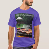 Off-duty leraar Barbecue T-shirt (Voorkant)