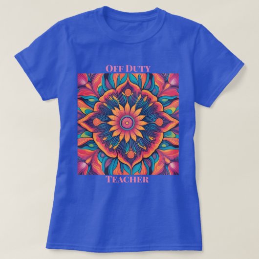 Off-duty leraar bloem T-shirt (Design voorkant)