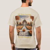 Off Duty Leraar Halloween Pompoenen T-shirt (Achterkant)