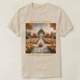 Off Duty Leraar Halloween Pompoenen T-shirt