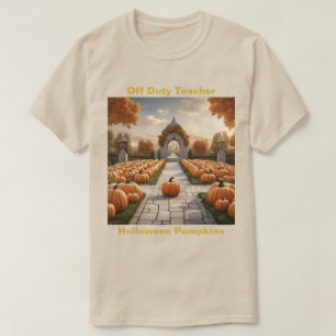 Off Duty Leraar Halloween Pompoenen T-shirt