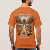 Off Duty Leraar Halloween Pompoenen T-shirt (Achterkant)