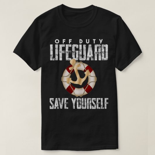 Off Duty Lifeguard beveiliging en Bescherm Gift Pr T-shirt (Design voorkant)