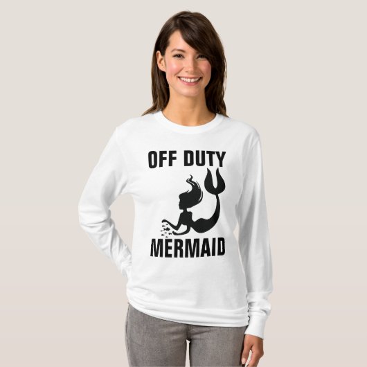 OFF DUTY MERMAID Funny Dames T-shirts (Voorkant volledig)
