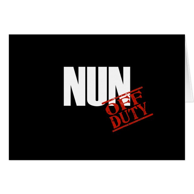 OFF DUTY NUN DARK (Voorkant Horizontaal)