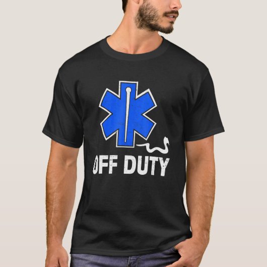 Off Duty Paramedic Medic Emergency First Responder T-shirt (Voorkant)