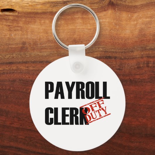 OFF DUTY PAYROLL CLERK LIGHT SLEUTELHANGER (Voorkant)