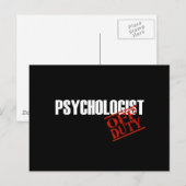 OFF DUTY PSYCHOLOGIST DARK BRIEFKAART (Voorkant / Achterkant)