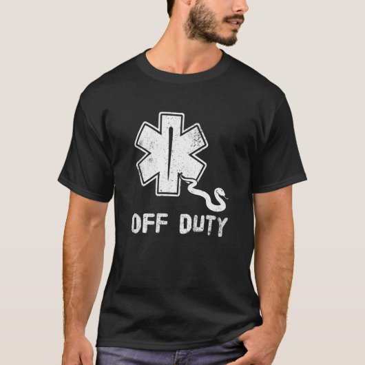 Off Duty Retro EMT Paramedic Medic Emergency First T-shirt (Voorkant)