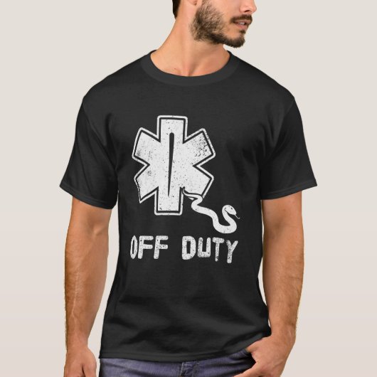 Off Duty Retro EMT Paramedic Medic Emergency First T-shirt (Voorkant)