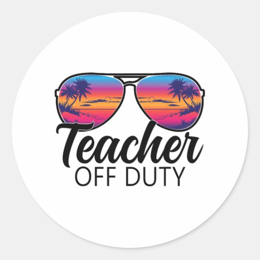 Off-duty singles laatste dag van de school voor le ronde sticker (Voorkant)