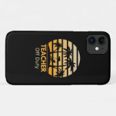 Off Duty Teacher T-Shirt Case-Mate iPhone Case (Achterkant (horizontaal))