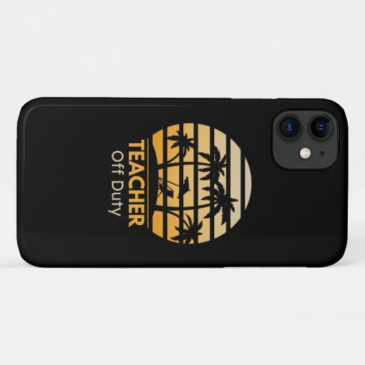 Off Duty Teacher T-Shirt Case-Mate iPhone Case (Achterkant (horizontaal))