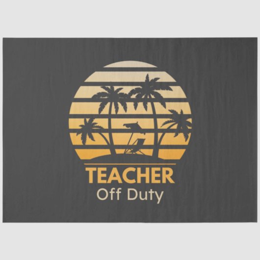 Off Duty Teacher T-Shirt Tissuepapier (Voorkant)