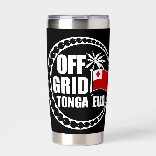 Off Grid Tonga Eua Levensstijl Geïsoleerde Drinkbeker (Voorkant)