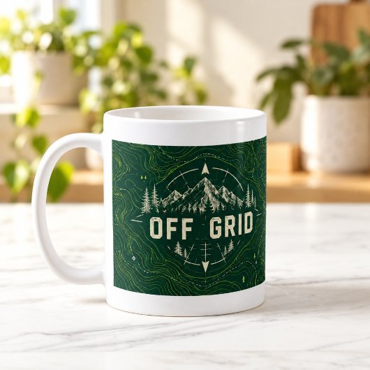 Off Grid Topografische Contouren Map Mok