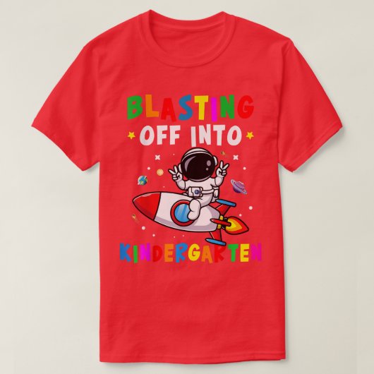 Off Into Kindergarten Back To School Boys T-shirt (Design voorkant)
