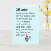 Off-label Een grappig gedicht over een gelukkige v Kaart (Gele Bloem)