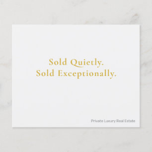 Off-Market Luxe Onroerend Goed Postkaart   Privé  Flyer