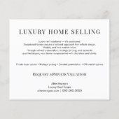 Off-Market Luxury Real Estate Postcard | Private Flyer (Achterkant)