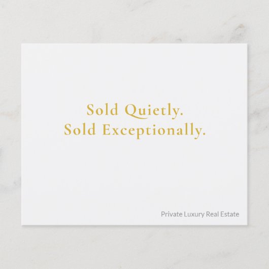 Off-Market Luxury Real Estate Postcard | Private Flyer (Voorkant)