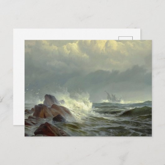 Off Norman's Woe door Edward Moran Briefkaart (Voorkant / Achterkant)