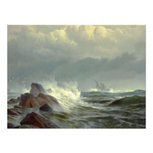 Off Norman's Woe door Edward Moran Foto Afdruk