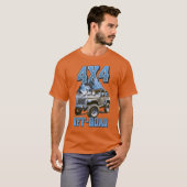 OFF-ROAD 4x4 - blauw T-shirt (Voorkant volledig)