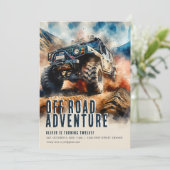 Off Road Adventure ATV Party Uitnodiging Sjabloon (Staand voorkant)