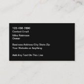 Off Road Adventures Truck Business Cards Visitekaartje (Achterkant)