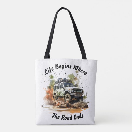 Off-road auto avontuur Canvas tassen (Achterkant)