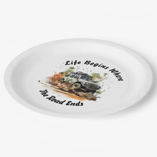 Off-road auto avontuur papier Borden Papieren Bordje (Gekanteld)