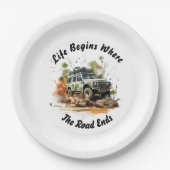 Off-road auto avontuur papier Borden Papieren Bordje (Voorkant)