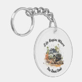 Off-road auto avontuur Sleutelhanger (Voorkant Links)