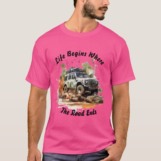 Off-road auto avontuur T-shirts (Voorkant)
