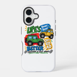 Off-Road Avontuur 4x4 Vrijheid op Vier Wiel Auto iPhone 16 Hoesje