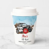 Off Road Avontuur ATV Monster Truck Verjaardag Papieren Bekers (Achterkant)
