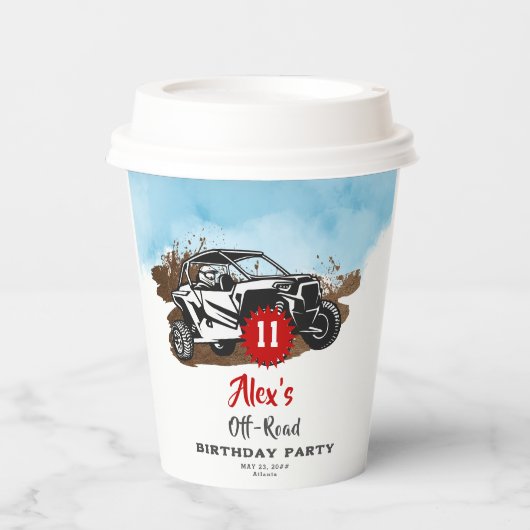 Off Road Avontuur ATV Monster Truck Verjaardag Papieren Bekers (Voorkant)
