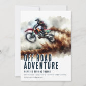 Off Road Avontuur Motorfiets Party Uitnodiging (Voorkant)