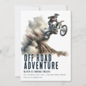 Off Road Avontuur Motorfiets Party Uitnodiging (Voorkant)
