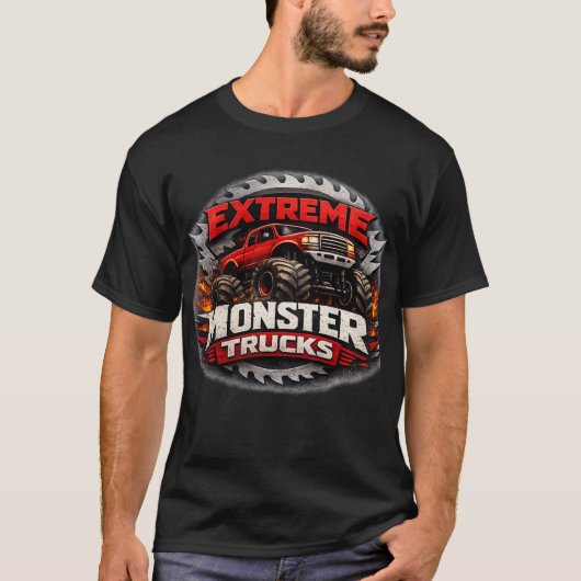 Off-Road Beest Monster Truck T-shirt (Voorkant)
