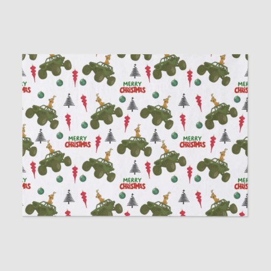 Off-Road Christmas Wrapping Paper Tissuepapier (Voorkant)