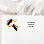 Off Road fiets met vlammen Etiket (Insitu)