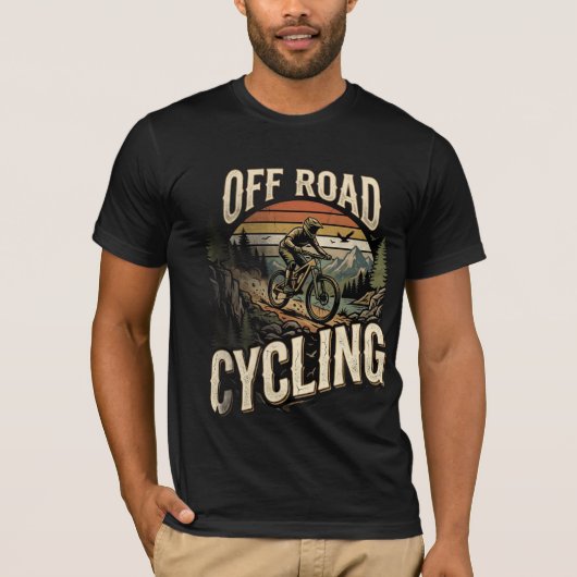 Off Road Fietsen Vintage Berg T-shirt (Voorkant)