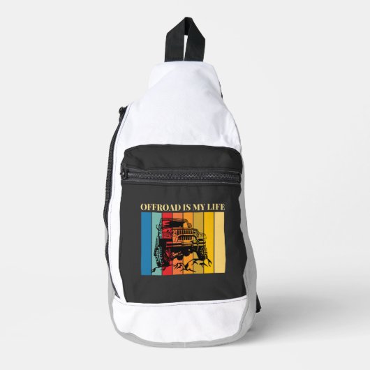Off-road is mijn leven sling bag (Voorkant)